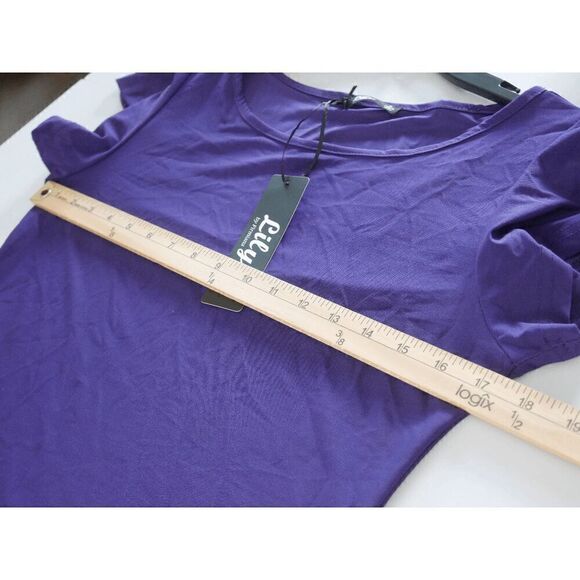 Women's Purple Short Sleeve Top S - Picture 4 of 8